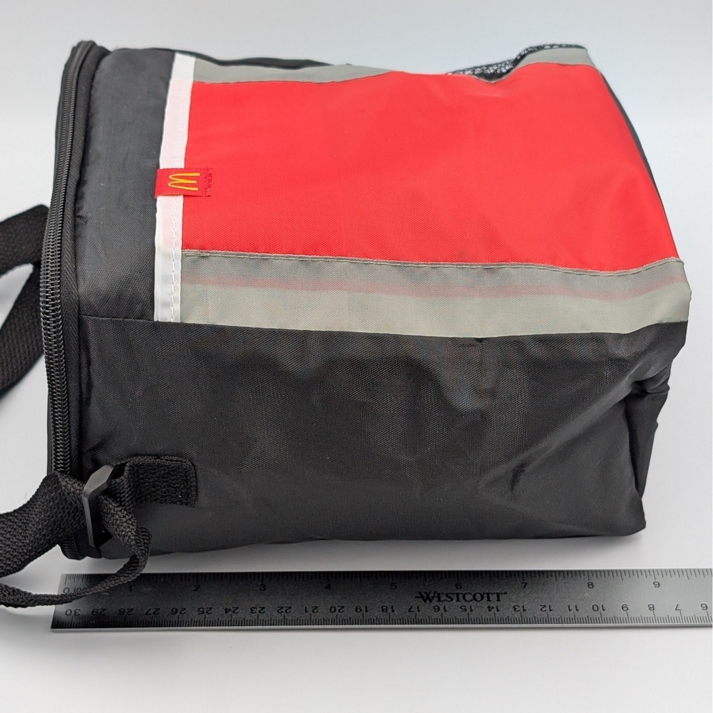McDonalds Employee Exclusive Insulated Lunch Bag Cooler Black Red Shoulder Strap - Picture 7 of 7